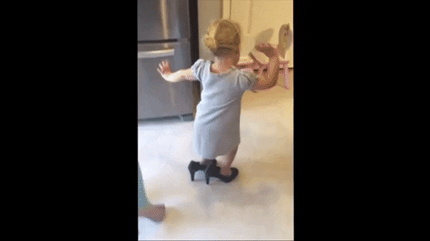 kristikirktrent giphygifmaker happy dance celebration GIF