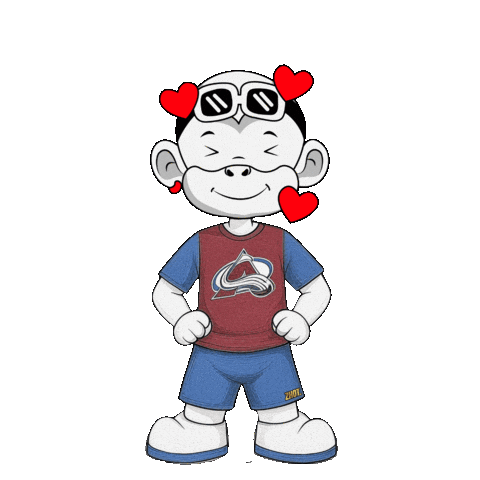Colorado Avalanche White Monkey Sticker by Zhot