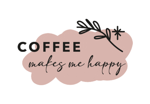 bykimhereijgers giphyupload happy pink coffee Sticker