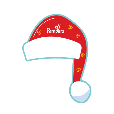 Santa Hat Christmas Sticker by Pampers India