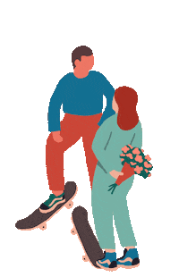 peterphobia love flowers skateboarding skatelove Sticker