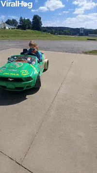 4 Year Old Shows Off Drifting Skills in Toy Car
