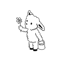 merylstudios happy flower sheep merylstudios Sticker