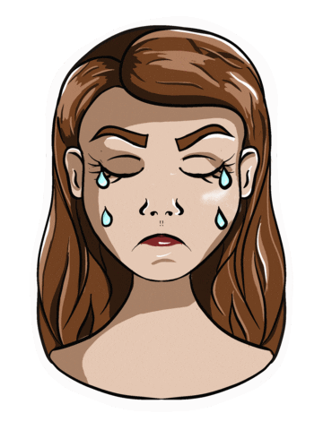 Sad Cry Sticker