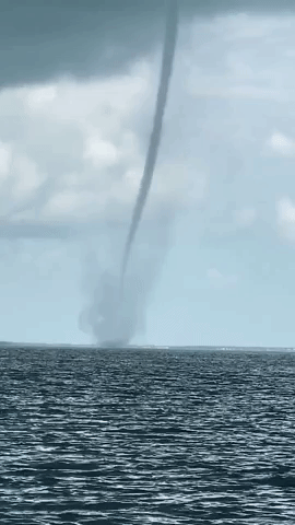 Waterspout Swirls Near Florida's Big Pine Key