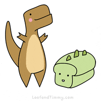 loofandtimmy kawaii adorable joke dinosaur GIF