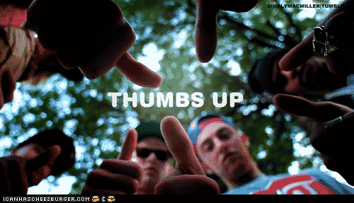 mac miller thumbs up GIF by Cheezburger
