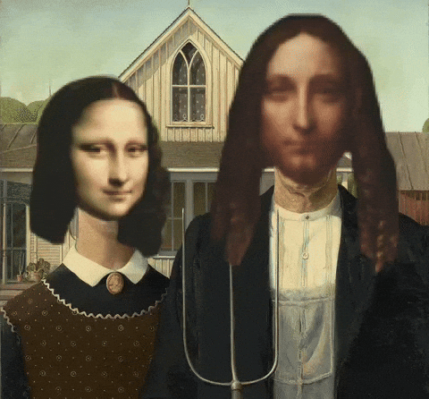 Mona Lisa Art GIF by ElmonX