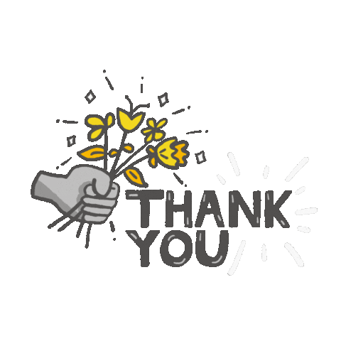 adaytomake thank you thanks flowers business Sticker