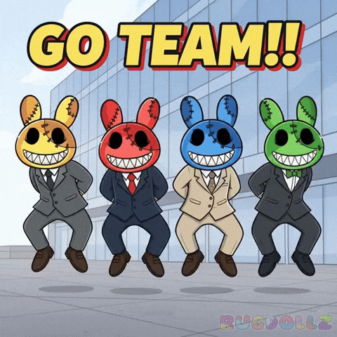 Teamworkmakesthedreamwork Teampower GIF by RugDollz
