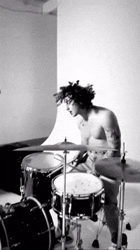 Drumming Black And White GIF by Porter Bliquez