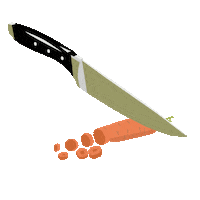 Knife Carrot Sticker by Onassis Stegi