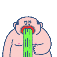 Yoga Vomit Sticker by SOWINGHONG