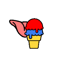 ice cream fist bump Sticker by Niiko x SWAE