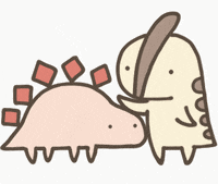 KSasara6 cute dinosaurs よしよし なでなで GIF