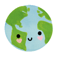 Go Green Planet Earth Sticker by Kawanimals