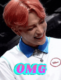 Faye_queenoftheunderworld omg laughing ateez hongjoong GIF