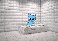 Momo White Wall GIF