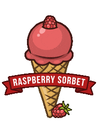 Icecream Raspberry Sticker by Cornell Alumni