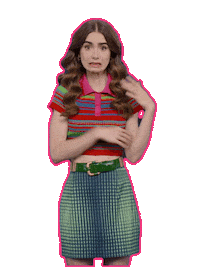 Confused Lily Collins Sticker by NETFLIX