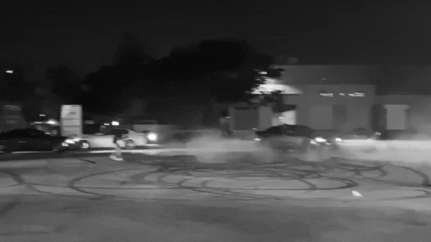 thadacatalon giphygifmaker donut burnout donut in parking lot GIF