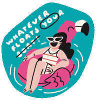 Heat Wave Swimming Sticker by sembangsembang