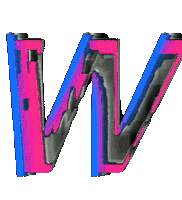 Glitch Alphabet Sticker by #BASILIO