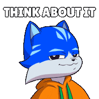 Think About It Sticker by Toshithecat