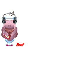 HenkelBref music selfcare headphones toilet Sticker