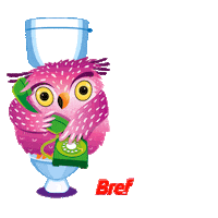 HenkelBref phone owl selfcare toilet Sticker