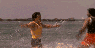 excited beach GIF