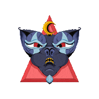 Moon Monster Sticker