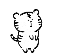 White Tiger Sticker by yoyoyon