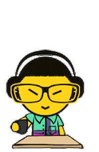 geneocc anime cartoon coffee fly Sticker