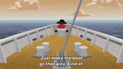 eric cartman boat GIF by South Park 