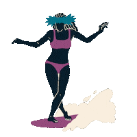 JackSoren surfer girl jack soren jacksoren jacksorenart Sticker