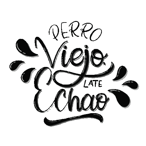 lachomeilustra perro late viejo llano Sticker