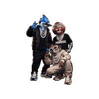 pawdox ai regular show rigby mordecai Sticker