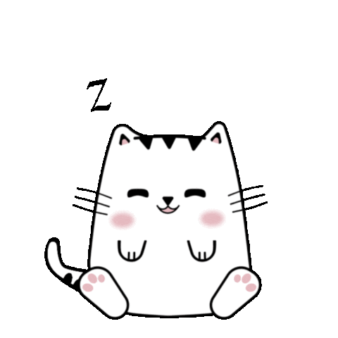 Sleepy Cat Sticker by Riegel-Management