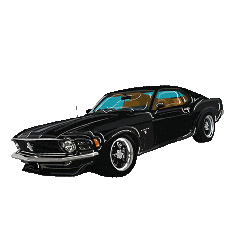ribafuga car black race fast Sticker