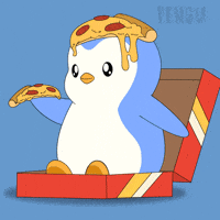 Hungry Pizza GIF by Pudgy Penguins