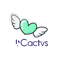 Cactvs heart angel coracao cactvs Sticker