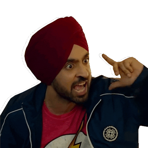 Diljit Dosanjh Hello Sticker by Zee Studios