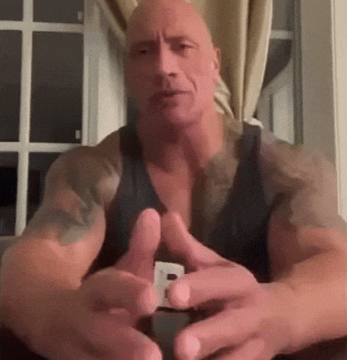 Rhyancm rock talking giphycreatortest the rock GIF