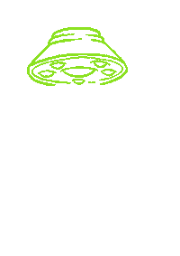 ladytrample alien skate aliens ufo Sticker