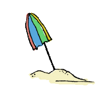summer beach Sticker by All Boats Rise