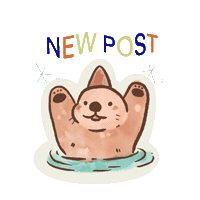 New Post Otter Sticker