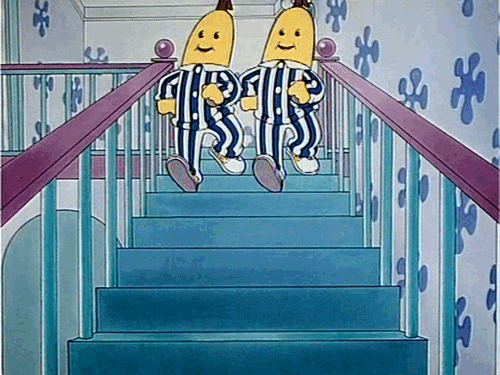 bananas in pajamas GIF