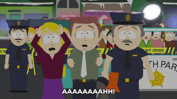 shocked officer barbrady GIF by South Park 