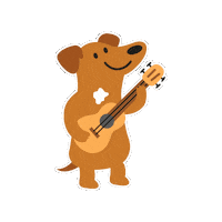 Dog Musica Sticker